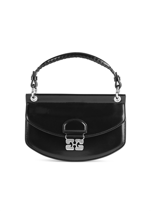Apo-G mini top handle box bag Black/Silver A6987 Ganni 
